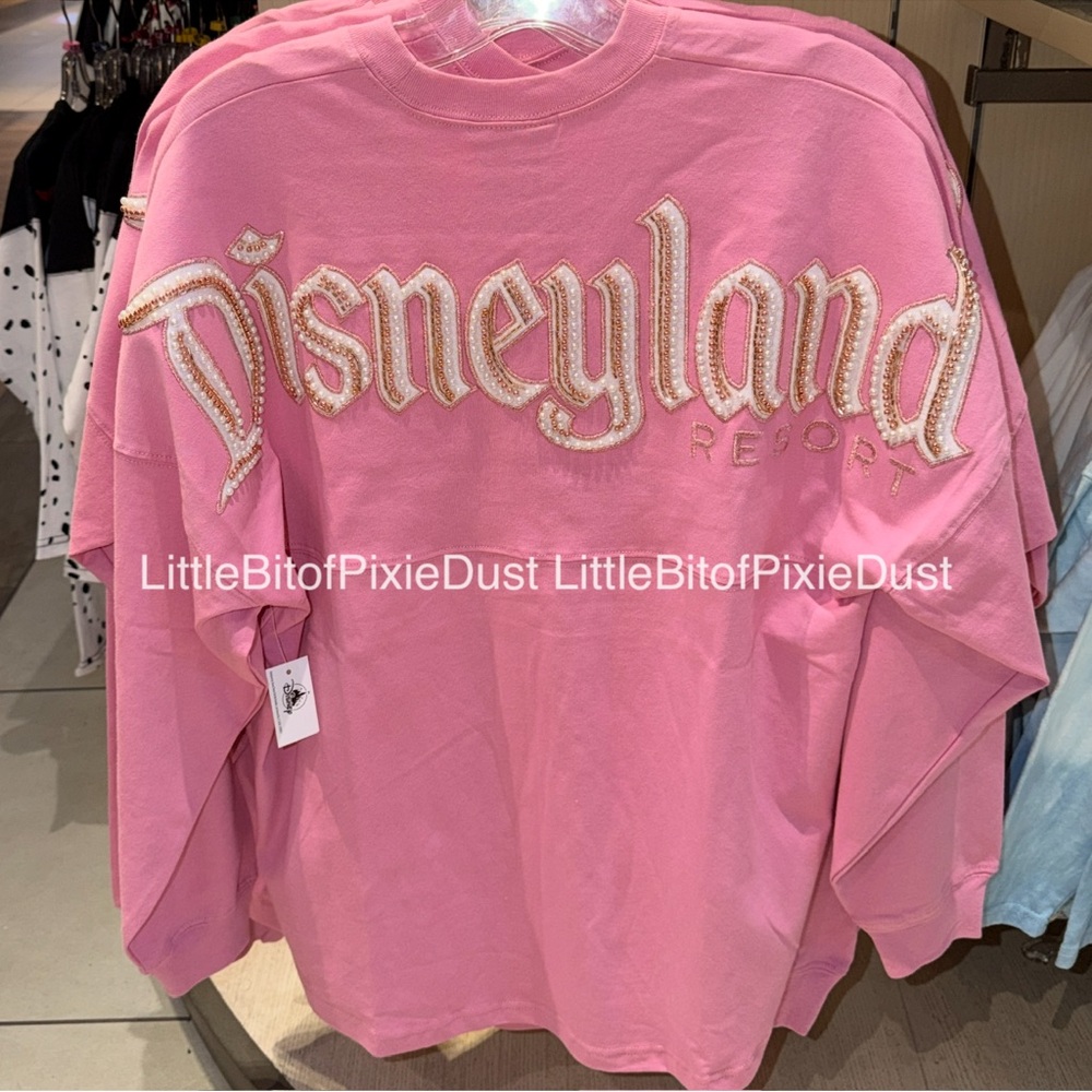 Disney Parks Disneyland Pink Spirit Jersey with Pearls and Beads